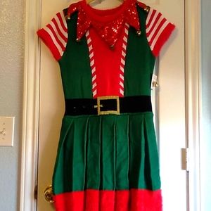 NWT Holiday Time Elf Dres size S 4-6 34inches long